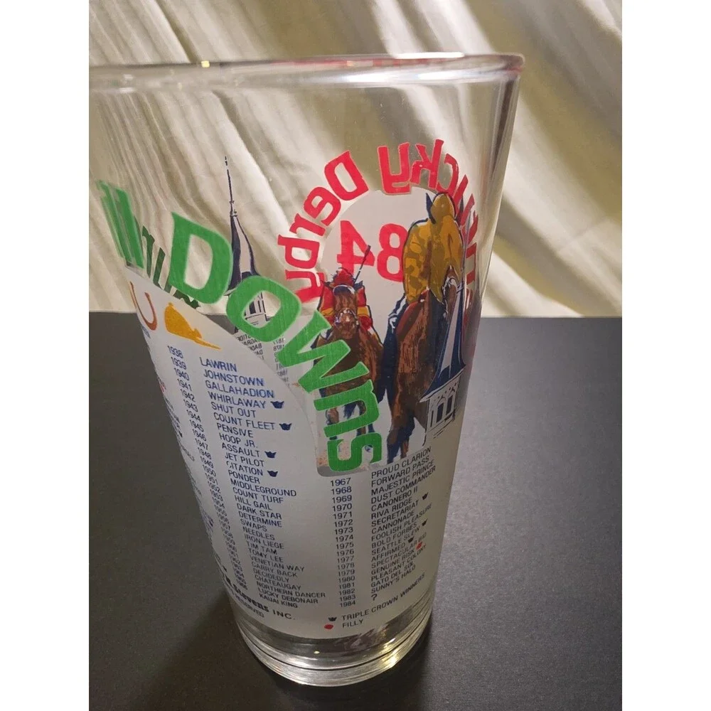 Kentucky Derby 1984 Mint Julep Glass 110th Running Churchill Downs Horse Racing